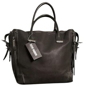 Steve Madden Bfarlee Tote Black Faux Leather Satchel